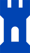 Icon blauer Turm für Burg